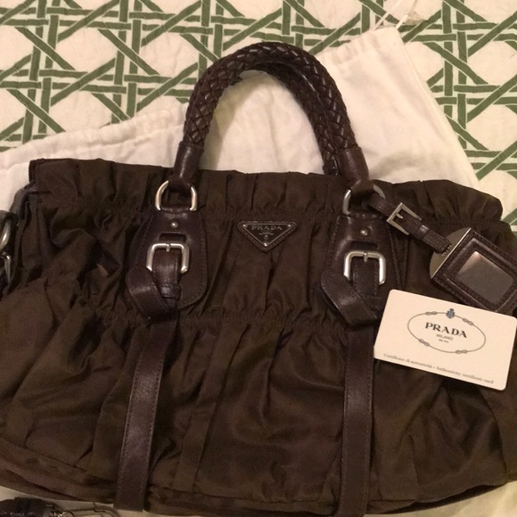 Prada like new nylon satchel handbag - Picture 7 of 8